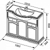 Тумба с раковиной Aquanet Лагуна Классик 105 00212904, белый