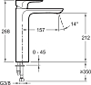 Смеситель Jacob Delafon Aleo E72299-4-CP для раковины