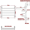 Полотенцесушитель водяной Ника Quadro Л90 ВП 50/60-4 с полкой