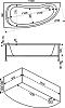 Акриловая ванна Bas Алегра 150x90 L без гидромассажа В 00001