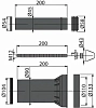 Впускной/выпускной патрубок для унитаза Alcaplast M9000. черный