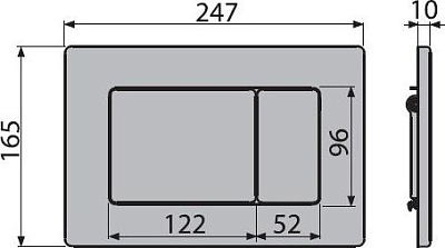 Кнопка смыва AlcaPlast M279 сталь