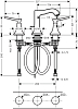 Смеситель для раковины Hansgrohe Metropol Classic 31330090, хром золото