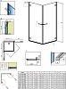 Душевой уголок Radaway Arta KDD I 90х80 см стекло прозрачное