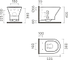 Подвесной унитаз Sanitana Nexo S10075918200000, белый