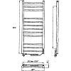 Электрический полотенцесушитель Laris Астор ЧК12 350х900 L 73207669, белый муар
