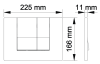 Кнопка смыва Berges Wasserhaus Novum 040044 Soft Touch белая