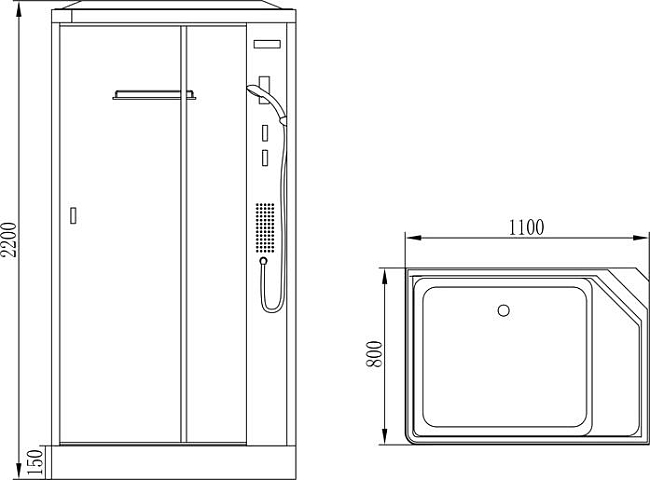 Душевая кабина Orans EW-115R