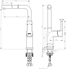 Смеситель для кухни Lemark Ursus LM7205BLR, золото / чёрный