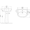 Тумба под раковину Diwo Углич UGL.T.60/N/M/0112/BM1015 белый, коричневый