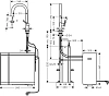 Смеситель для кухни Hansgrohe Aqittura 76806000 хром