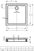 Поддон для душа Riho 249 с панелью и ножками 80 см D002005005