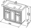 Тумба с раковиной Aquanet Фредерика 100 00212914 белый