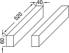 Комплект металлических кромок для столешницы Jacob Delafon Parallel EB508-BME