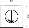 Кнопка смыва Wisa XS Argos DF хром матовый