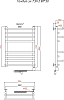 Полотенцесушитель электрический Тругор Гамбит эл ТЭН 2 80*50 (ЛЦ24)