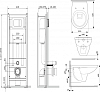 Комплект инсталляция с подвесным унитазом Am.Pm Sense IS301.74A1738 с сиденьем микролифт