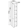 Шкаф пенал Burgbad Iveo 35 R HSIE035RF2833G0161, белый глянцевый