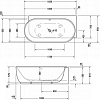 Ванна из искусственного камня Duravit Luv 185x95 700432000000000 правая, белый