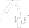 Смеситель Zorg Sanitary ZR 340 YF для кухонной мойки