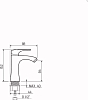 Смеситель для умывальника РМС SL126-001F, хром