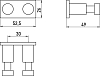 Крючок Emco System 2 3574 001 00 на пластине