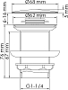 Донный клапан для раковины Wasserkraft A244, хром