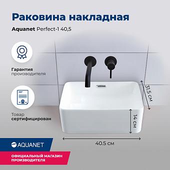 Раковина Aquanet Perfect PERFECT-1 белый