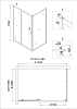 Душевое ограждение Niagara Nova NG-82-13AB-A100B стекло прозрачное, профиль черный