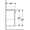 Тумба под раковину Geberit Renova Compact 862060000/226160000 белый