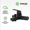 Смеситель для ванны с душем OneLife P02-100b черный