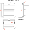 Полотенцесушитель водяной Тругор ЛЦ Браво НП 3 П 60x40 с полкой