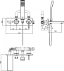 Смеситель E.C.A. Novita 104101130 с внутренней частью для ванны с душем