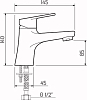 Смеситель для умывальника РМС SL132-001F, хром