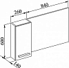 Зеркало-шкаф Aquanet Данте 110 L 00212373, белый