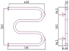 Полотенцесушитель водяной Сунержа М-образный 00-0007-5050 хром