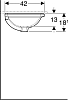 Раковина под столешницу 42x48 см Geberit VariForm 500.749.01.2 с отверстием перелива, белый