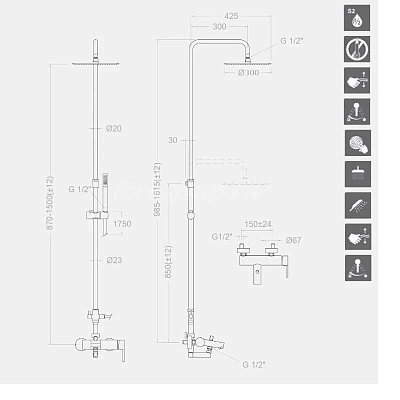 Душевая система RamonSoler Drako 3355RM300 хром