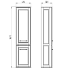 Шкаф-пенал ASB-Woodline Венеция 11965 белый