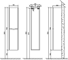 Шкаф-пенал 170x35 см Belbagno Ancona-N-1700-2A-SC-WO-R светлое дерево