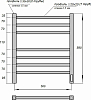 Полотенцесушитель электрический Point PN71856B П7 500x600, диммер справа, черный