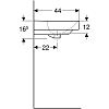 Раковина подвесная GEBERIT Smyle Square 500.259.01.1, белый