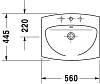 Раковина Duravit Caro 461570000 белый