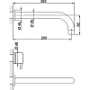 Смеситель для раковины Cisal Less New LN01351140 черный