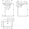 Раковина 60 см Geberit Acanto 500.620.01.2, белый