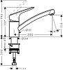 Смеситель для кухонной мойки Hansgrohe Logis 71830000, хром