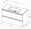 Тумба под раковину Allen Brau Eclipse 100 1.E1003.WM, белый матовый