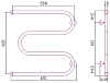 Полотенцесушитель водяной Сунержа М-образный 00-0007-6060 хром
