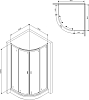 Душевой уголок AM.PM X-Joy 90x90 W88G-205-090BT64, профиль черный, стекло прозрачное