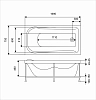 Акриловая ванна Eurolux Akra 170х75 E1017075069 белый